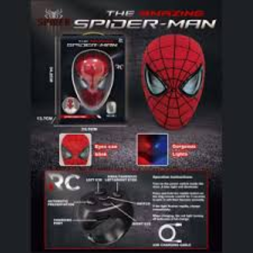New Amazing Spidy 2 Red Eyes Flicker Mask - Ring Remote Control (Premium Quality) - Image 3