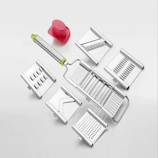 6 in 1 Stainless Steel Vegetable Slicer Cutter & Grater