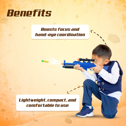 FLYI Short Air Bullet Gun with Scope & Foam Darts(3+ Years) - Image 4