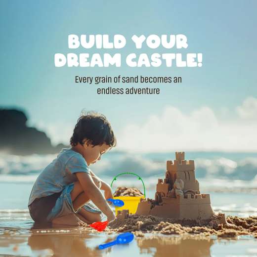 FLYI Beach Play Set with Sand Toys Bucket & Molds for Creative Play(2-5 Years) - Image 2