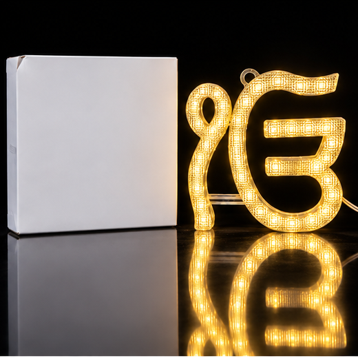 Ik Onkar (ੴ) Crystal Lighting Wall Hanging White (18*18 Cm) - Image 4