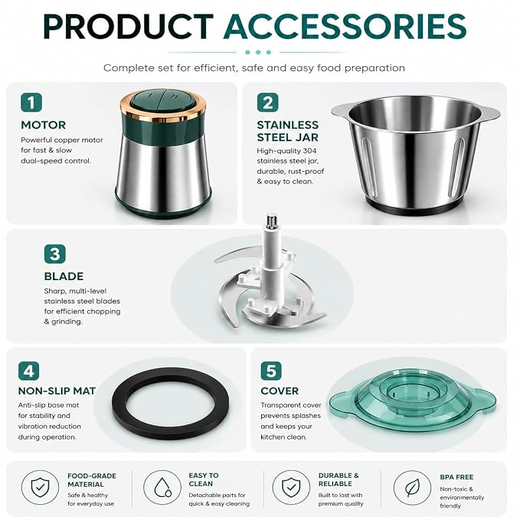Stainless Steel Electric Meat Grinder - Image 4