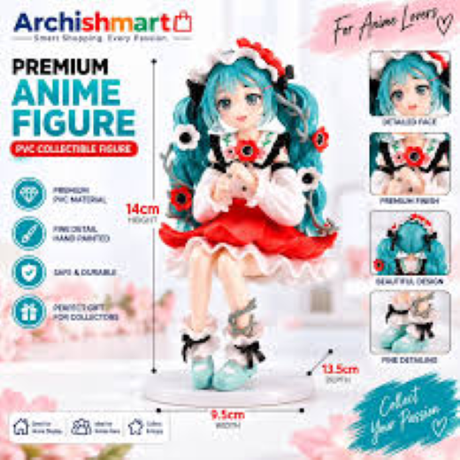 Miku Action fiqure with flower - Image 3