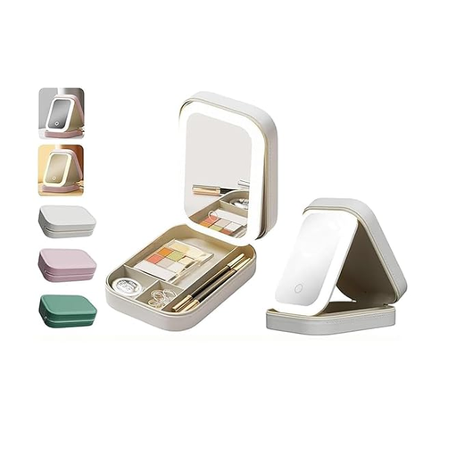 Makeup Box Along With LED Light and Mirror - Image 3