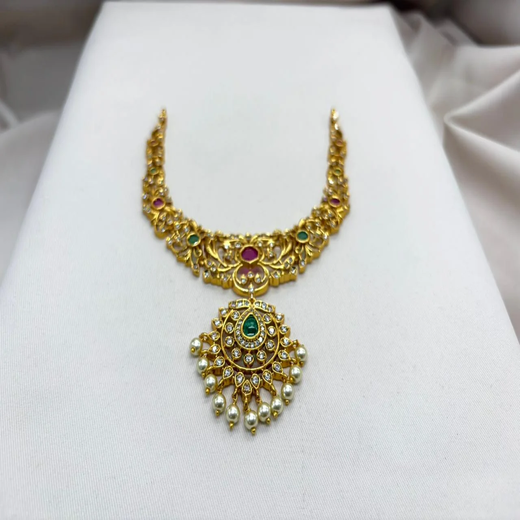 Gold Short Necklace - Image 2