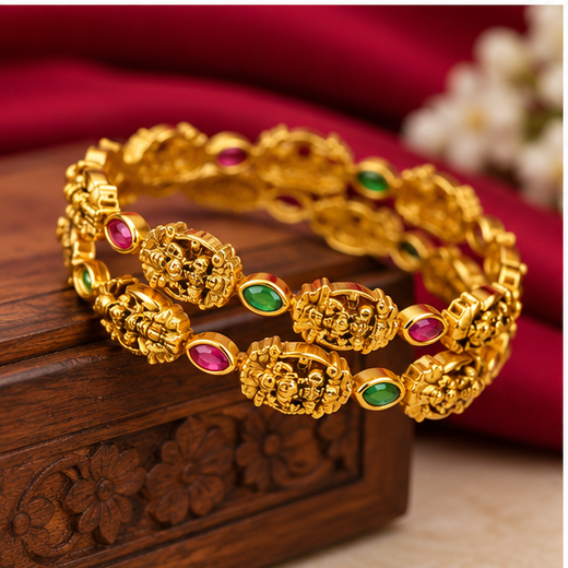 Mate Finishing With Lord Lakshmi Bangle - Image 3