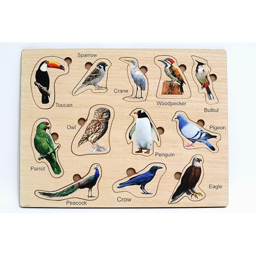 Wooden Birds Shape Puzzle