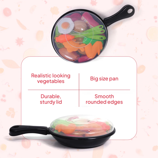 FLYI Fry Pan Cooking Set for Kids | Pretend Play Kitchen Toy - Image 4