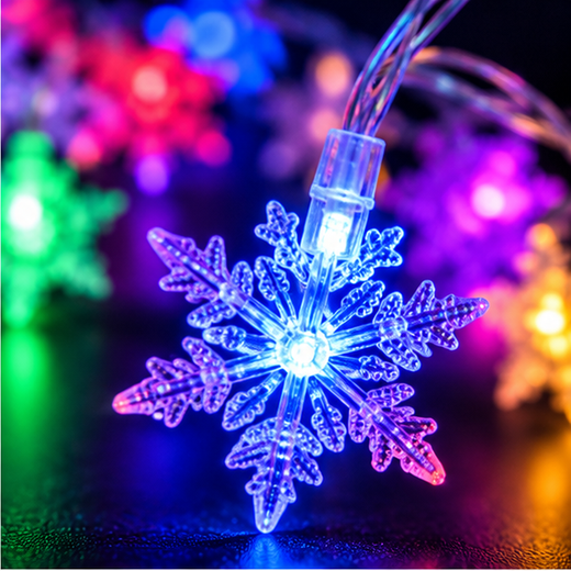 Multicolour Big Snow String Light (14 Snow Bulb) ❄️ - Image 2
