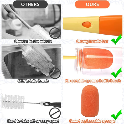 3 in 1 Glass Cup Cleaning Brush - Image 4