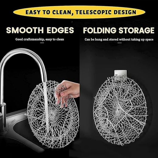 Foldable Steam Rinse Deep Frying Basket - Image 3