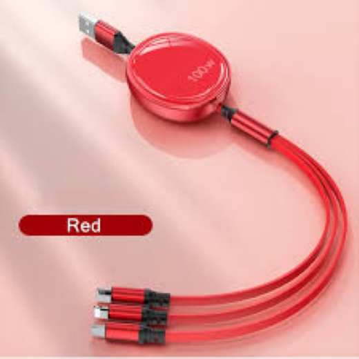 3 In 1 Multifunctional Rollup Charging Cable - Image 4