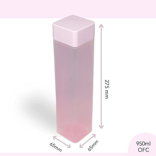 Frosty Square Plastic Water Bottle - Image 4