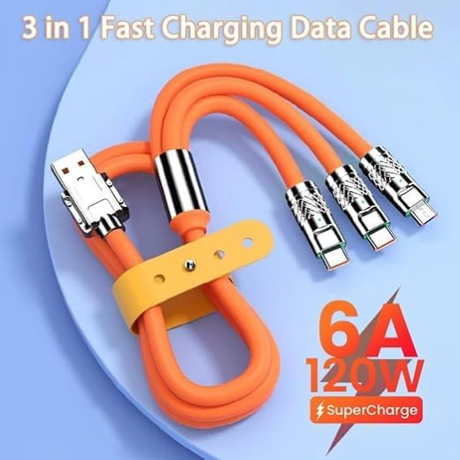3 in 1 Charging Cable Orange