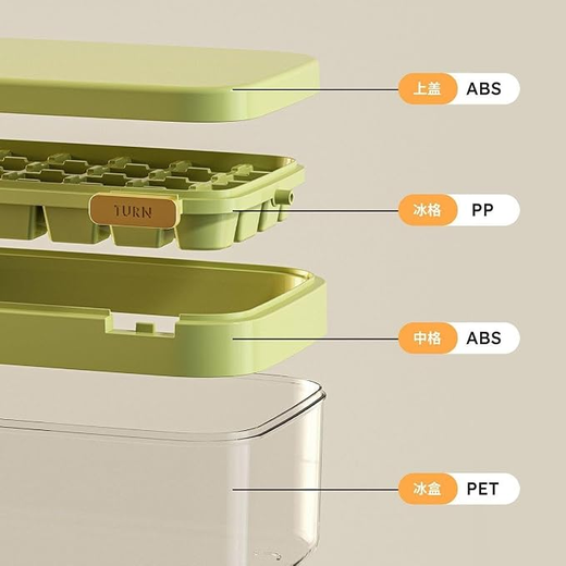 Ice Cube Tray with Lid and Container - Image 2