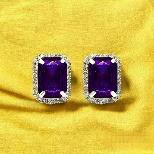Blue Moissanite Earrings - Image 2