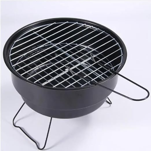Round Mini BBQ Barbeque Grill Stand Stove - Image 2