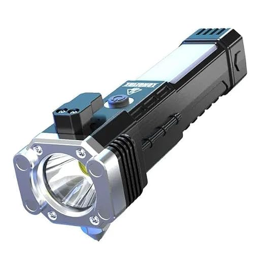 Portable Torch Rechargeable Light With Safety Hammer