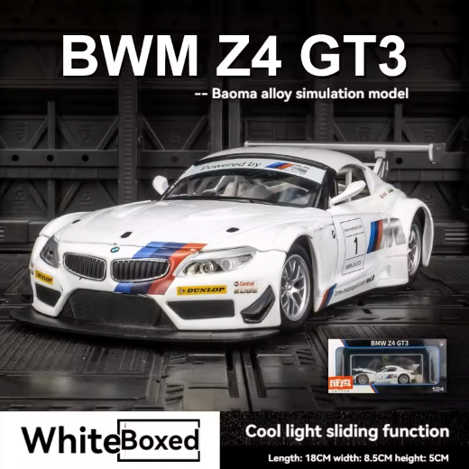 Officially Licensed BMW Z4 GT3 1:32 Scale Die Cast Track Car Model - Image 3