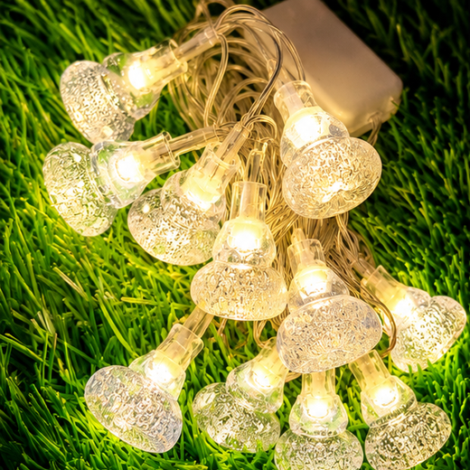 Crystal Pumpkin String Light (14 Bulb) 🎃