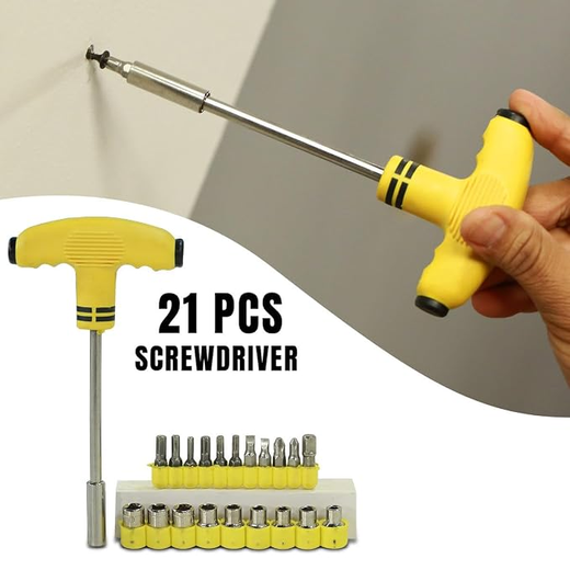 21 Pcs T Shape Screwdriver Tool Set - Image 4