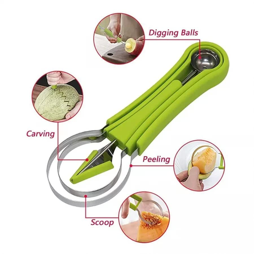 4 in 1 Stainless Steel Fruit Scooper - Image 3