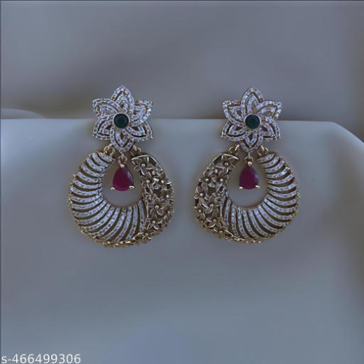 Sparkling American Diamond Stone Earring - Image 2