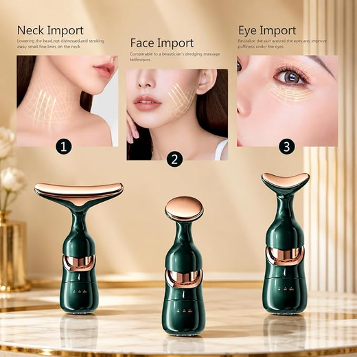 4D 3-in-1 Anti Wrinkle Face Neck & Eyes Massager - Image 3