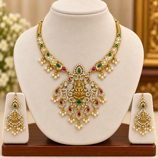 Matte finishing Lord Lakshmi Kanti White Stones - Image 3