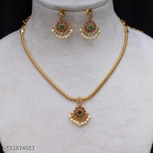 Gold Short Necklace - Image 4