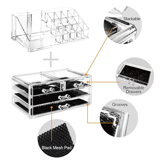 Acrylic Jewelry & Cosmetic Box - Image 3
