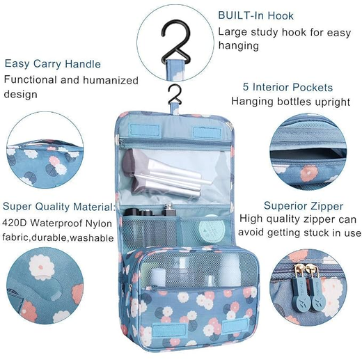 Nylon Hanging Toiletry Cosmetic Bag - Image 3