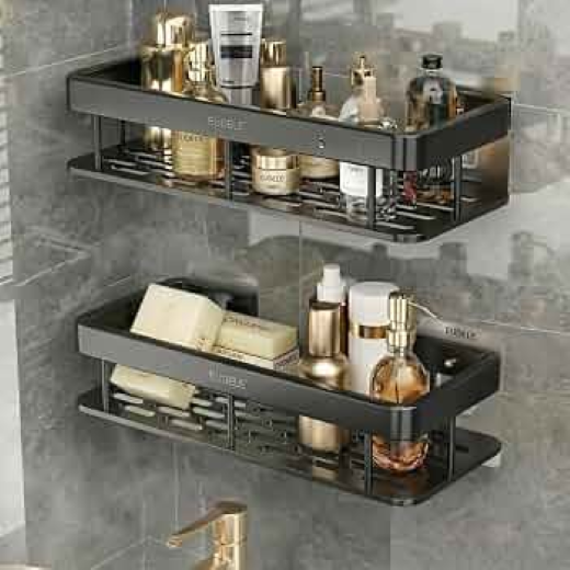 Black Bathroom Shelf 270(Pack Of 2) - Image 2