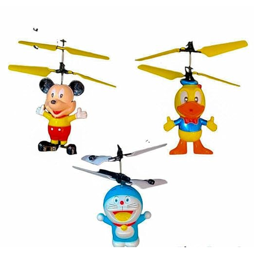 Flying Cartoon (Doramon, Duck, Mickey Mouse)