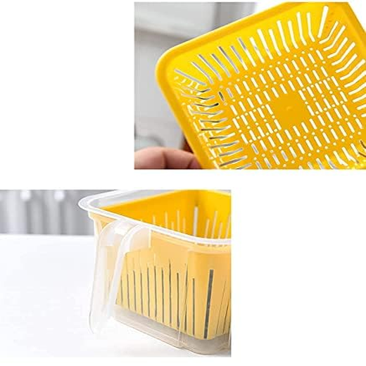 Fridge Storage Box with Drain Basket Set of 4 - Image 2