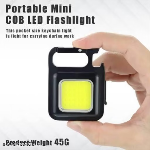 USB Rechargeable Mini COB Keychain Flashlight