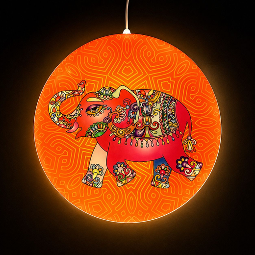 Elephant Design Double Side Light Board (Size: 14 Inch) ✨ - Image 3