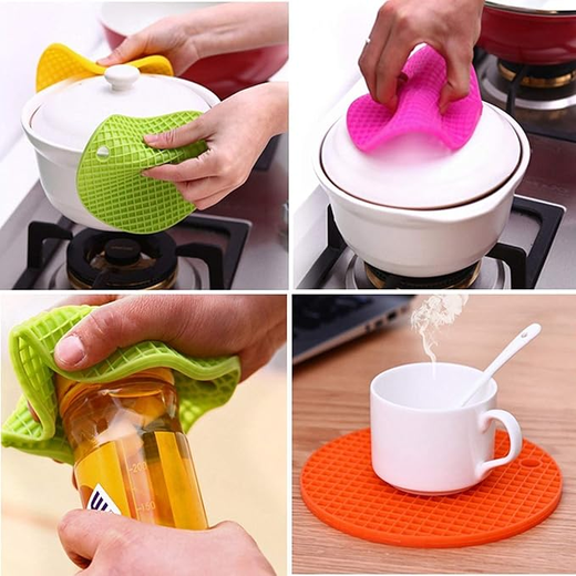 Kitchen Silicone Trivets Mat (Set of 4) - Image 3