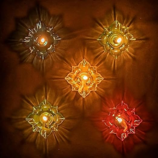 3D Reflection Diya (Set Of  12) - Image 3