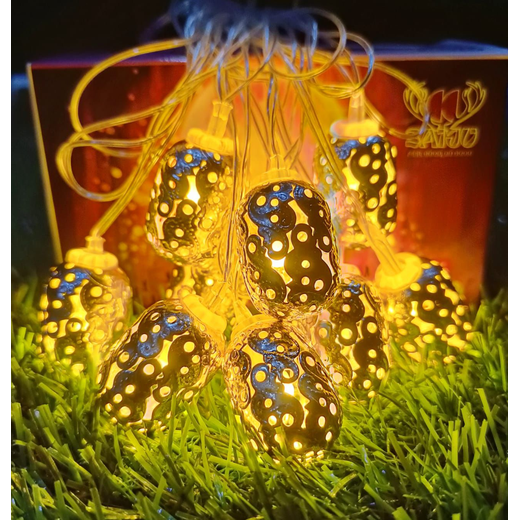 Silver Metal Lantern String Light (10 Lantern)✨