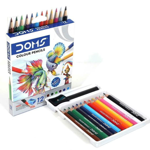 Doms 12 Shades Super Soft Color Pencils Flat Tin Box - Image 3