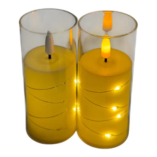 Smokeless 3D Wick Candle With Lighting Glass (12 Piece Box) (Size: 4 Inch) 🕯️ - Image 2