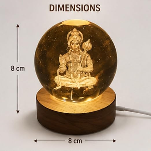 HANUMAN JI 3D CRYSTAL BALL 🔮 - Image 4