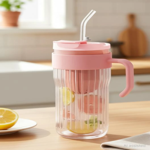 GLASS TUMBLER WITH FRUIT INFUSER LID AND... - Image 3