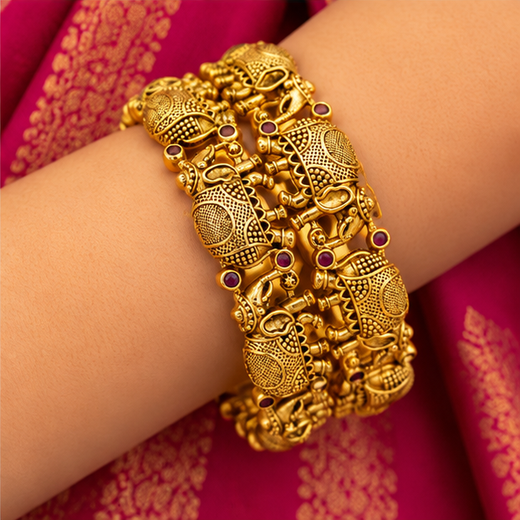 Matte-Gold Bangles - Image 4