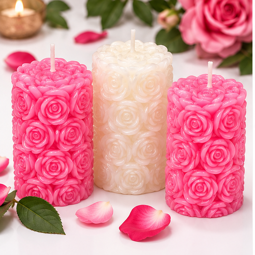 3 Piece Sunflower Piller Candle (Pack of 3) (Box Size: 6.5*2.2 Inch) (AF-302) 🌹 🕯️ - Image 3
