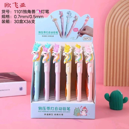 Unicorn Lead Pencil With Light - Image 4
