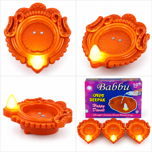 10 Piece Box Shankh Design Water Sensor Diya 🪔 - Image 4