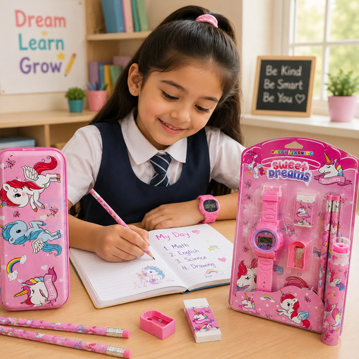 Kids Stationery Set with Pencil Box - Image 2