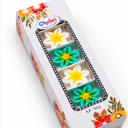 5 Star Flower Floating Candle (Pack of 5) (Box Size: 11.5×3.5 Inch) (AF-502) ⭐🕯️